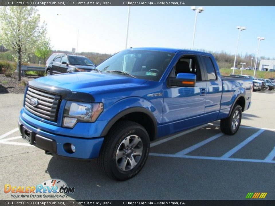 2011 Ford F150 FX4 SuperCab 4x4 Blue Flame Metallic / Black Photo #6