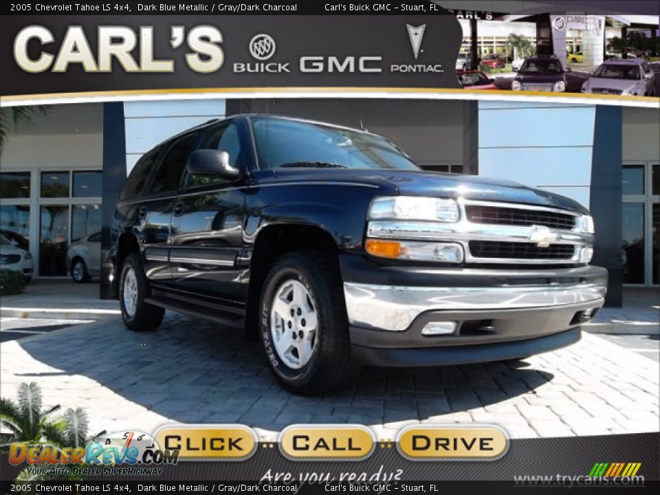 2005 Chevrolet Tahoe LS 4x4 Dark Blue Metallic / Gray/Dark Charcoal Photo #1