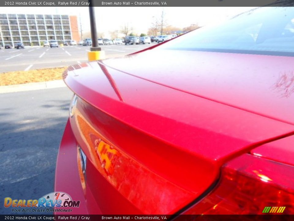 2012 Honda Civic LX Coupe Rallye Red / Gray Photo #11