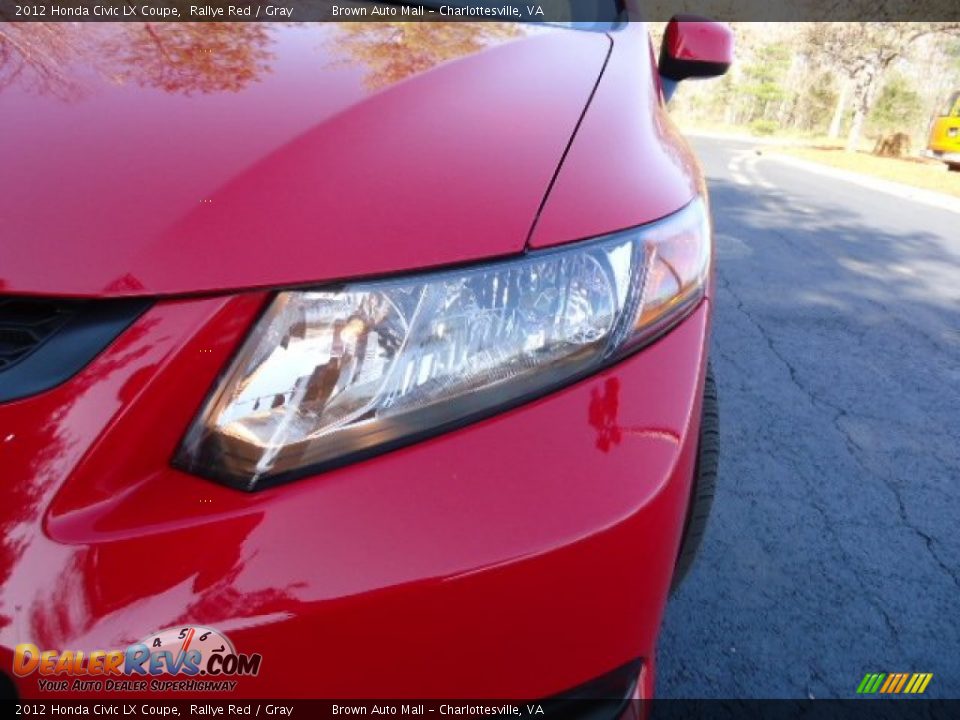 2012 Honda Civic LX Coupe Rallye Red / Gray Photo #13