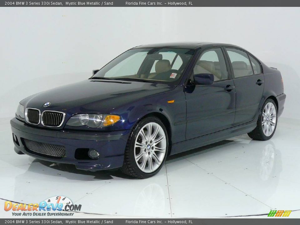 2004 BMW 3 Series 330i Sedan Mystic Blue Metallic / Sand Photo #1