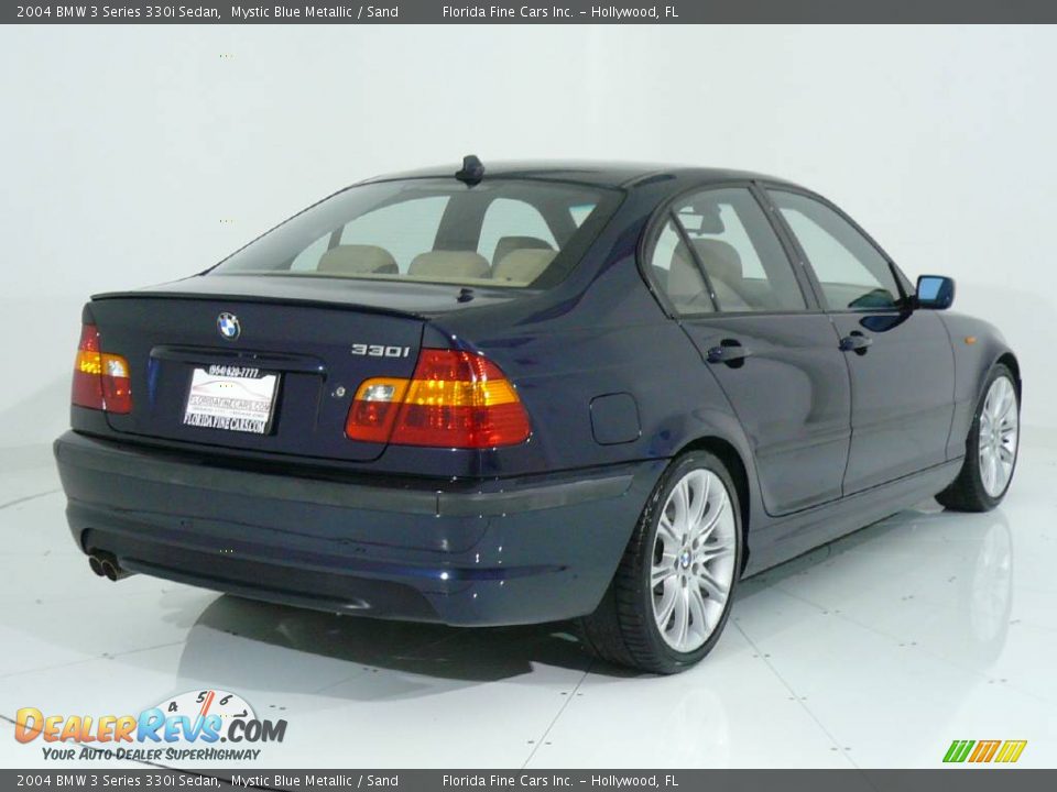 2004 BMW 3 Series 330i Sedan Mystic Blue Metallic / Sand Photo #2