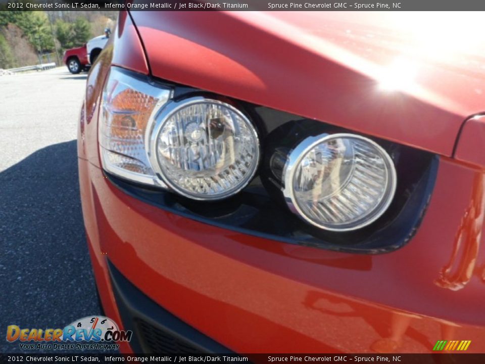 2012 Chevrolet Sonic LT Sedan Inferno Orange Metallic / Jet Black/Dark Titanium Photo #3