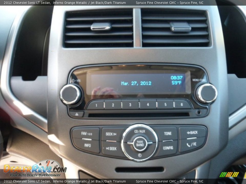 2012 Chevrolet Sonic LT Sedan Inferno Orange Metallic / Jet Black/Dark Titanium Photo #14