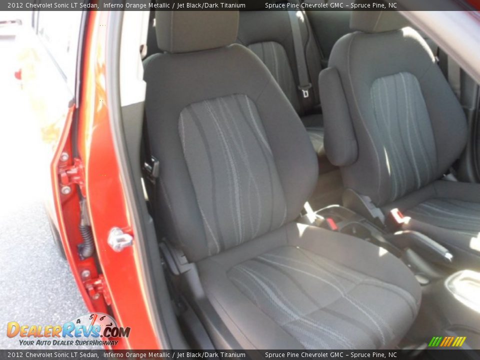 2012 Chevrolet Sonic LT Sedan Inferno Orange Metallic / Jet Black/Dark Titanium Photo #17