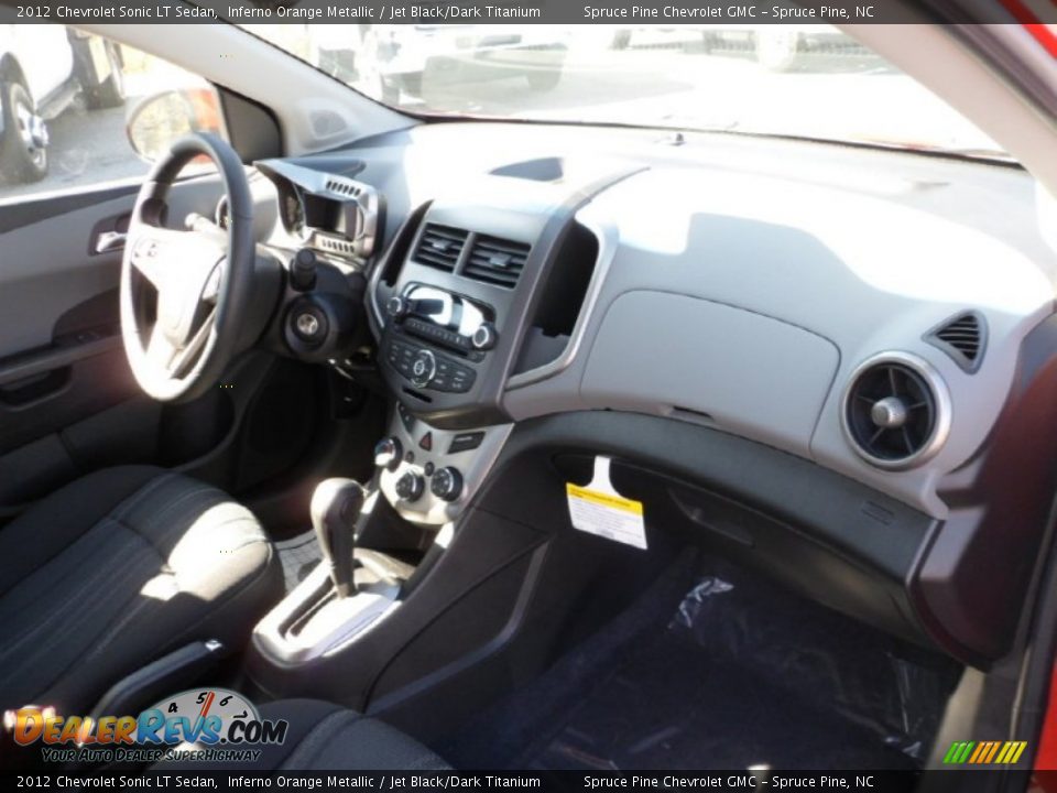 2012 Chevrolet Sonic LT Sedan Inferno Orange Metallic / Jet Black/Dark Titanium Photo #18