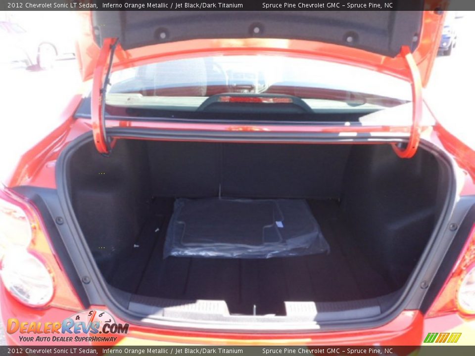 2012 Chevrolet Sonic LT Sedan Inferno Orange Metallic / Jet Black/Dark Titanium Photo #19