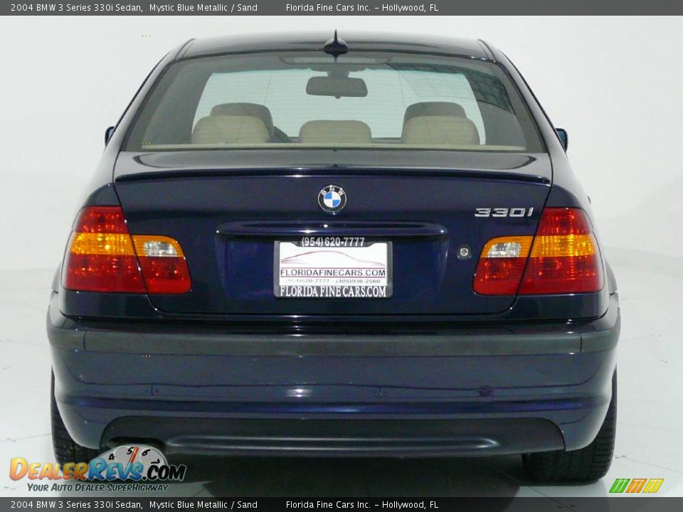 2004 BMW 3 Series 330i Sedan Mystic Blue Metallic / Sand Photo #6