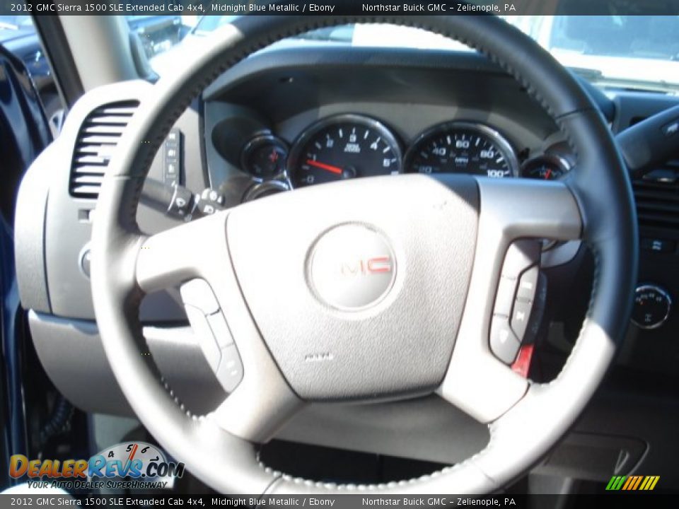 2012 GMC Sierra 1500 SLE Extended Cab 4x4 Midnight Blue Metallic / Ebony Photo #18