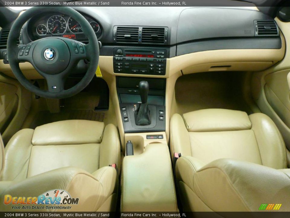 2004 BMW 3 Series 330i Sedan Mystic Blue Metallic / Sand Photo #16