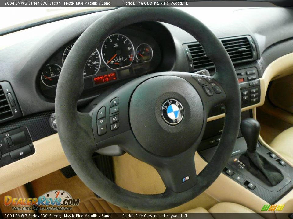 2004 BMW 3 Series 330i Sedan Mystic Blue Metallic / Sand Photo #17