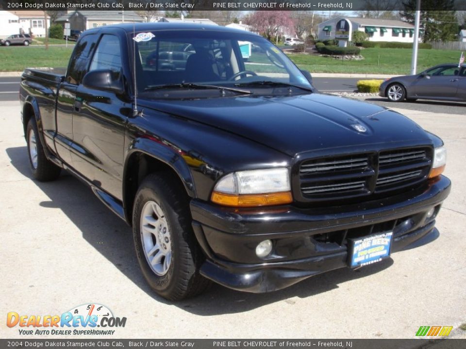 2004 Dodge Dakota Stampede Club Cab Black / Dark Slate Gray Photo #3