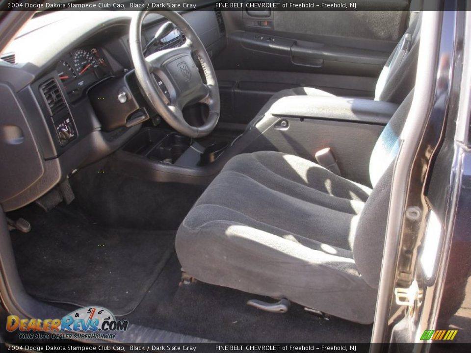 2004 Dodge Dakota Stampede Club Cab Black / Dark Slate Gray Photo #10