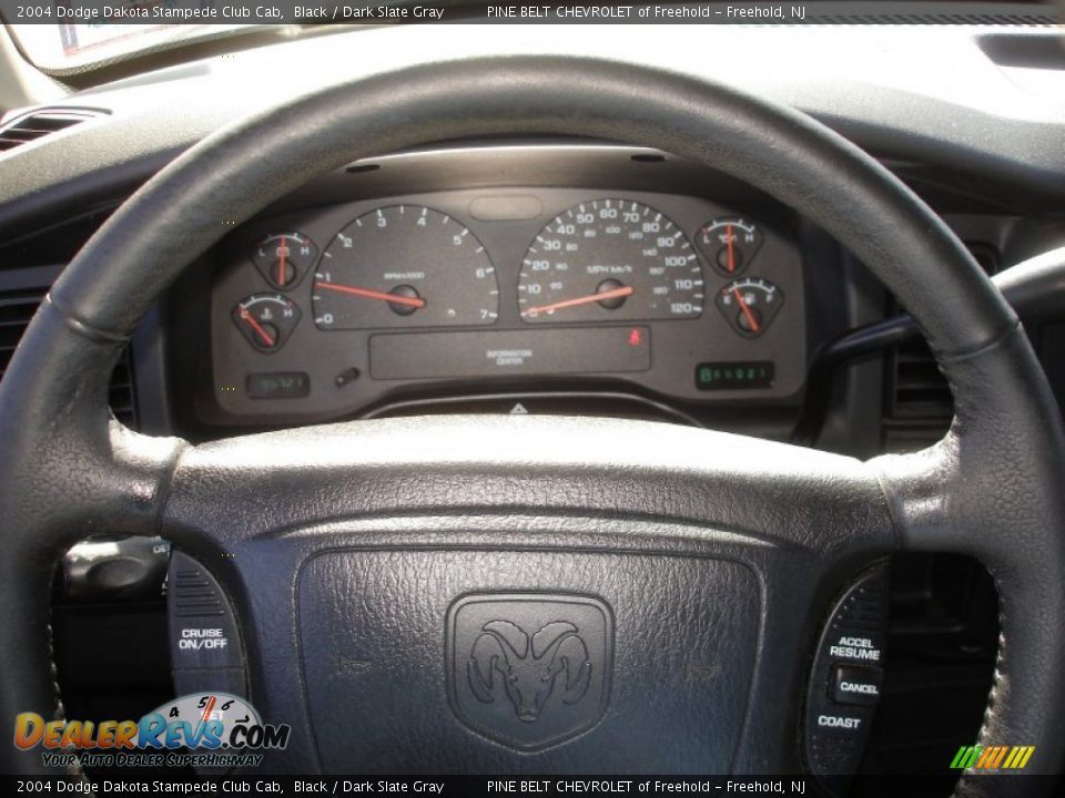 2004 Dodge Dakota Stampede Club Cab Black / Dark Slate Gray Photo #13