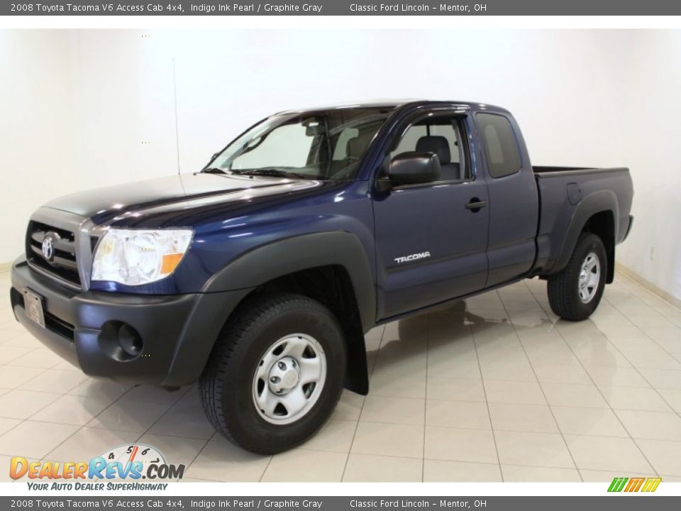 2008 Toyota Tacoma V6 Access Cab 4x4 Indigo Ink Pearl / Graphite Gray Photo #3