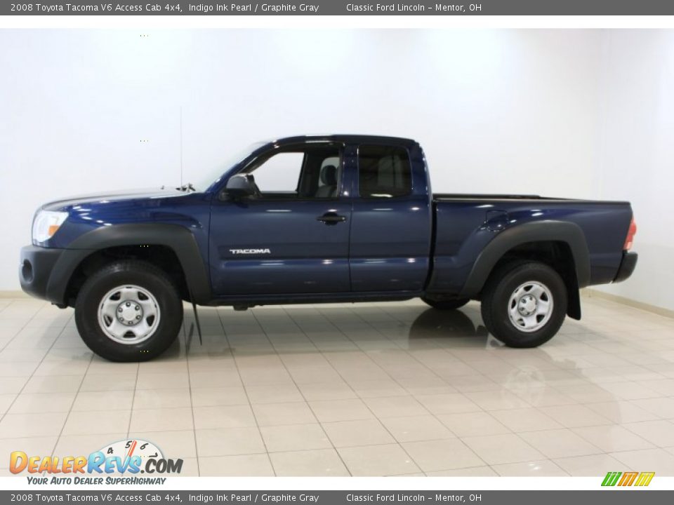 2008 Toyota Tacoma V6 Access Cab 4x4 Indigo Ink Pearl / Graphite Gray Photo #4