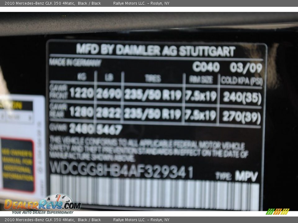 2010 Mercedes-Benz GLK 350 4Matic Black / Black Photo #19