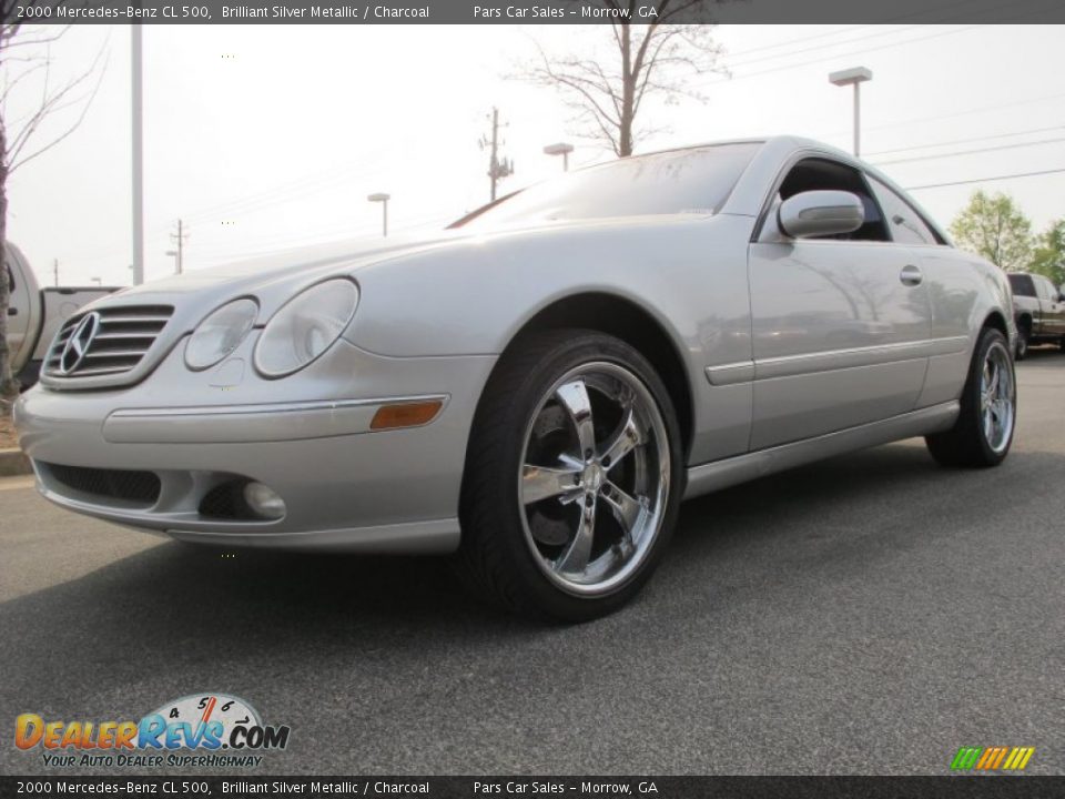 2000 Mercedes-Benz CL 500 Brilliant Silver Metallic / Charcoal Photo #1