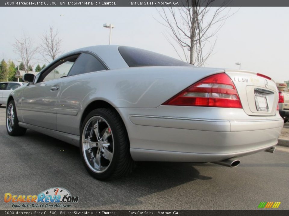 2000 Mercedes-Benz CL 500 Brilliant Silver Metallic / Charcoal Photo #2