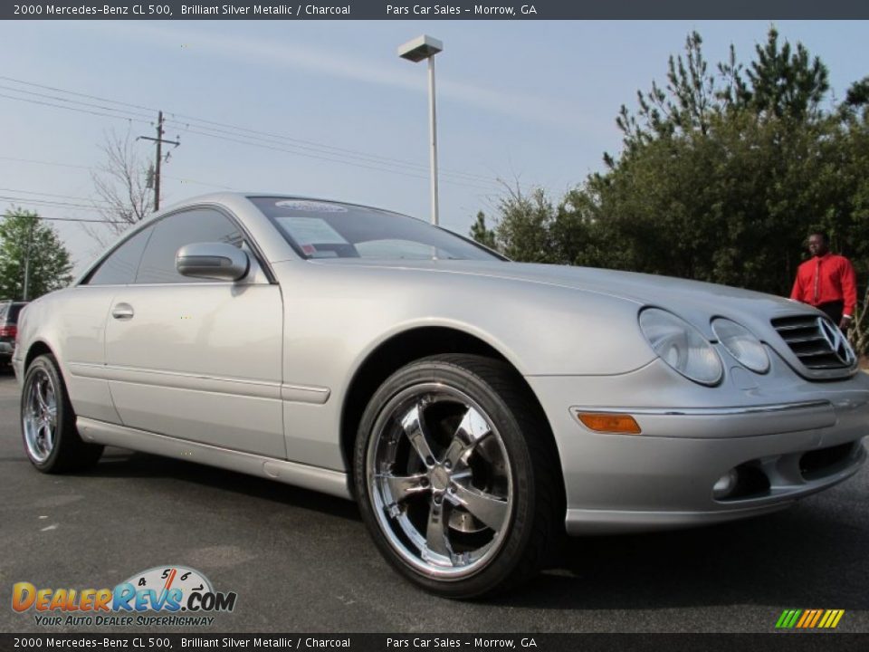 2000 Mercedes-Benz CL 500 Brilliant Silver Metallic / Charcoal Photo #4