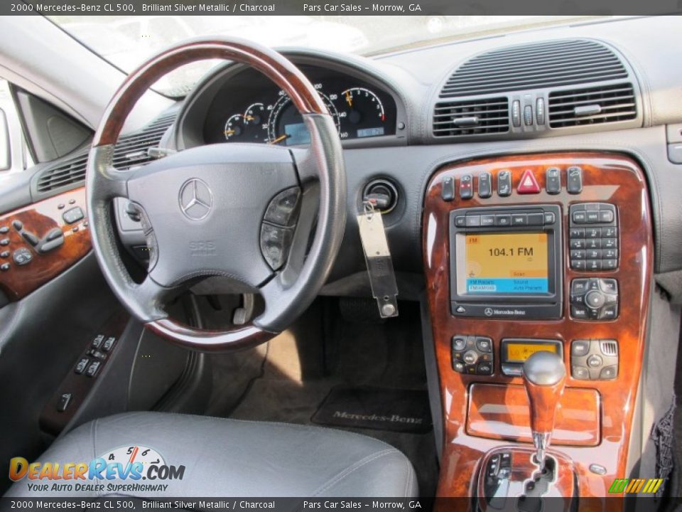 2000 Mercedes-Benz CL 500 Brilliant Silver Metallic / Charcoal Photo #11
