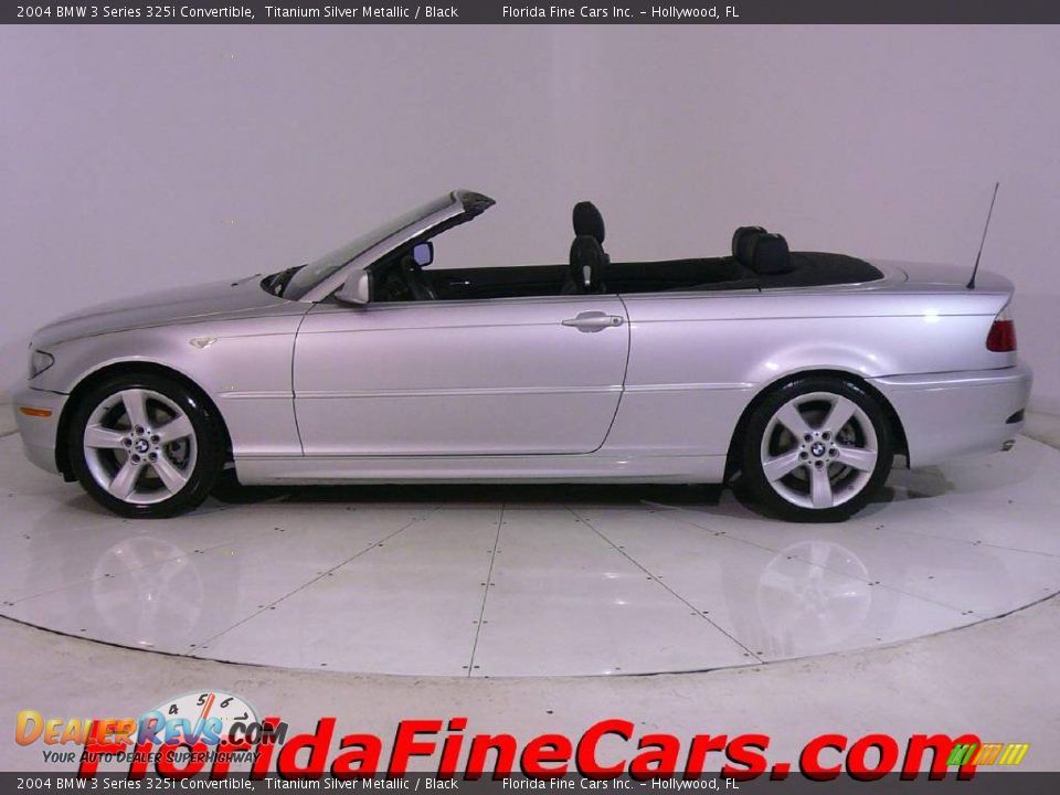2004 BMW 3 Series 325i Convertible Titanium Silver Metallic / Black Photo #3
