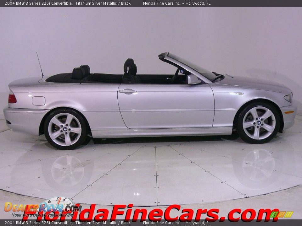 2004 BMW 3 Series 325i Convertible Titanium Silver Metallic / Black Photo #4