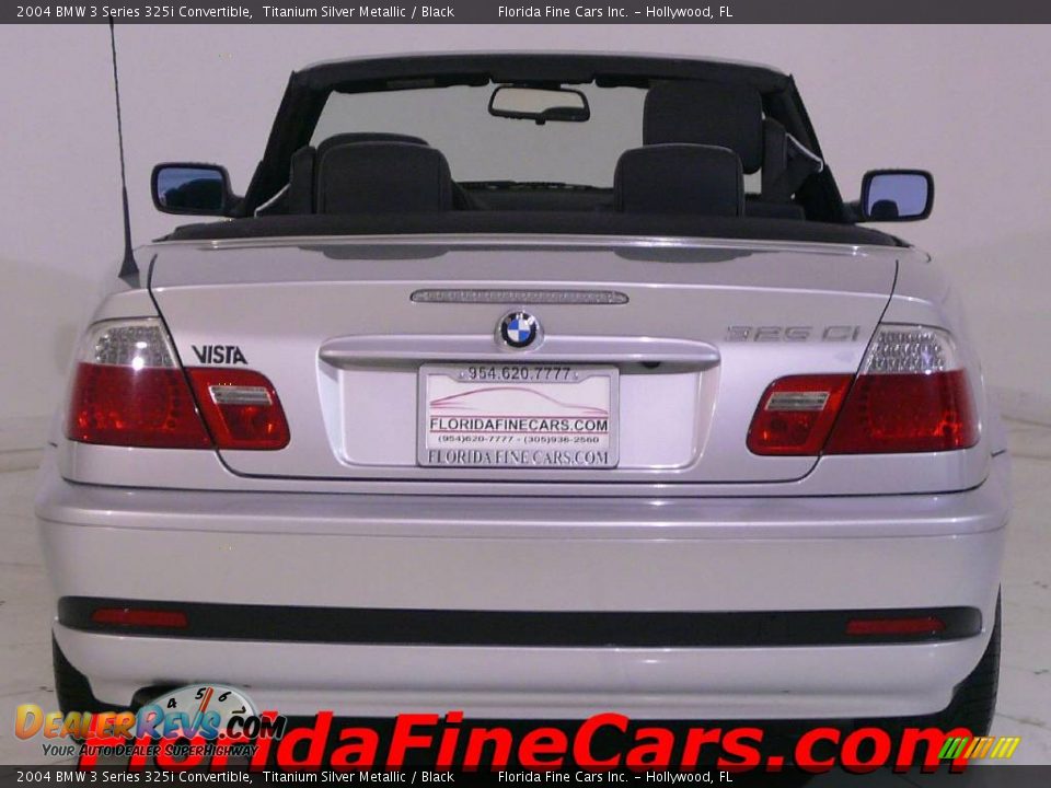 2004 BMW 3 Series 325i Convertible Titanium Silver Metallic / Black Photo #6