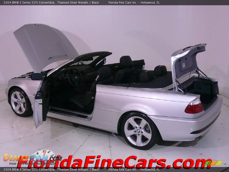 2004 BMW 3 Series 325i Convertible Titanium Silver Metallic / Black Photo #7