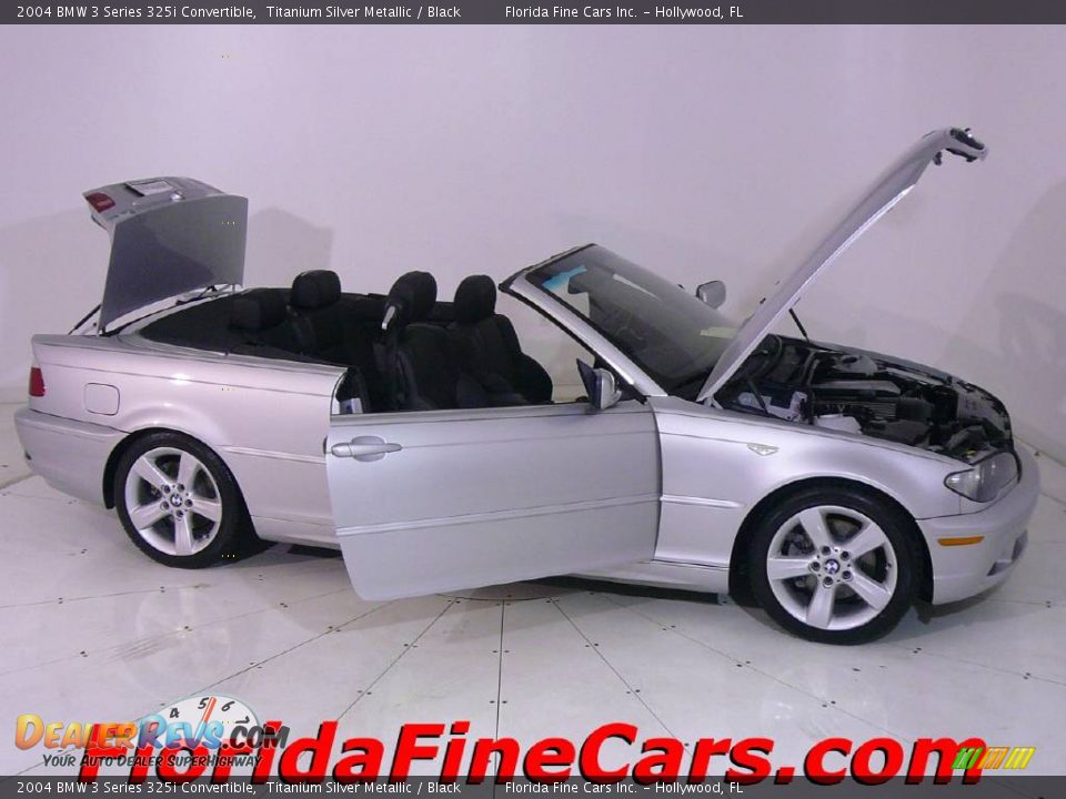 2004 BMW 3 Series 325i Convertible Titanium Silver Metallic / Black Photo #8