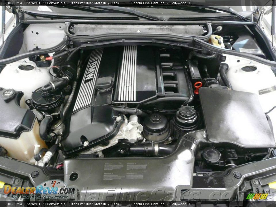 2004 BMW 3 Series 325i Convertible Titanium Silver Metallic / Black Photo #10