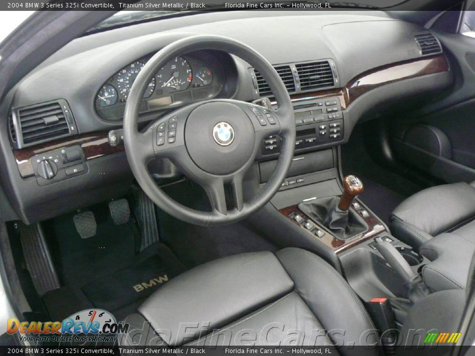 2004 BMW 3 Series 325i Convertible Titanium Silver Metallic / Black Photo #13