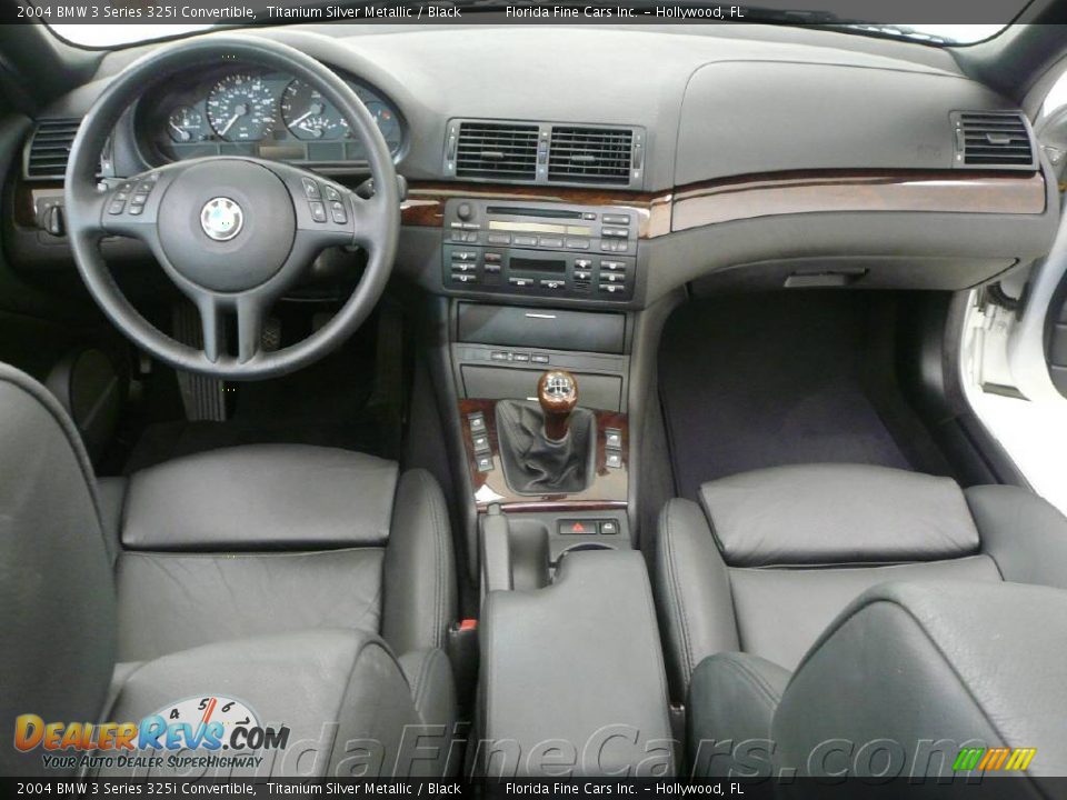 2004 BMW 3 Series 325i Convertible Titanium Silver Metallic / Black Photo #16