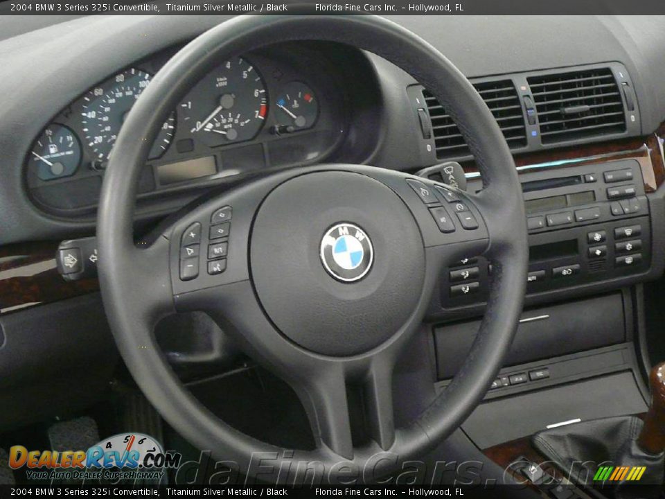 2004 BMW 3 Series 325i Convertible Titanium Silver Metallic / Black Photo #17