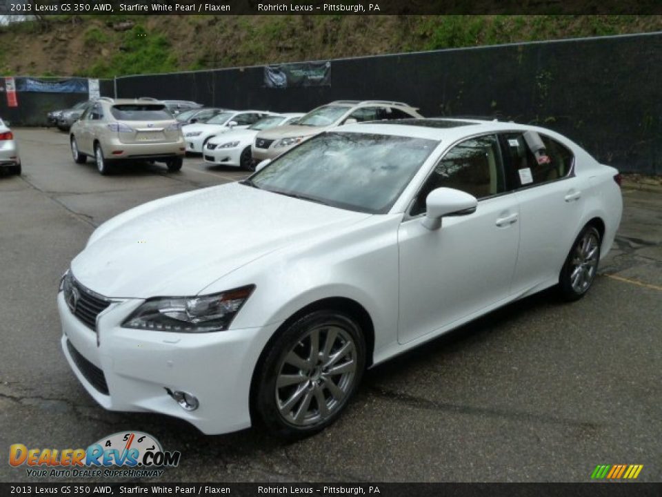 2013 Lexus GS 350 AWD Starfire White Pearl / Flaxen Photo #8