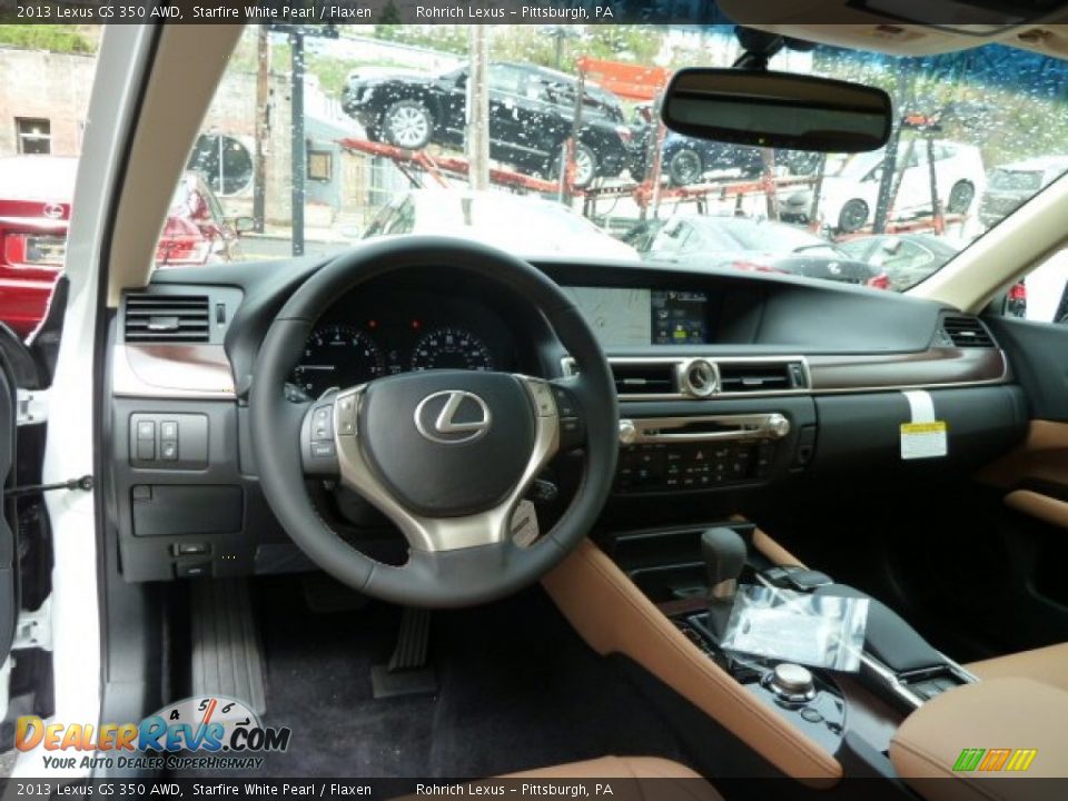 2013 Lexus GS 350 AWD Starfire White Pearl / Flaxen Photo #12
