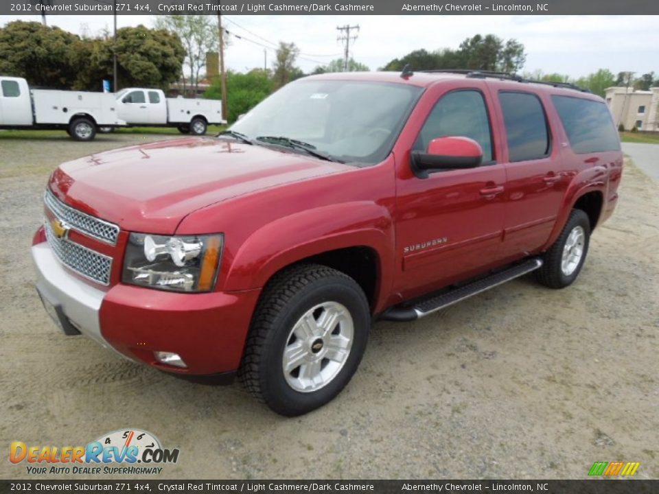 2012 Chevrolet Suburban Z71 4x4 Crystal Red Tintcoat / Light Cashmere/Dark Cashmere Photo #2