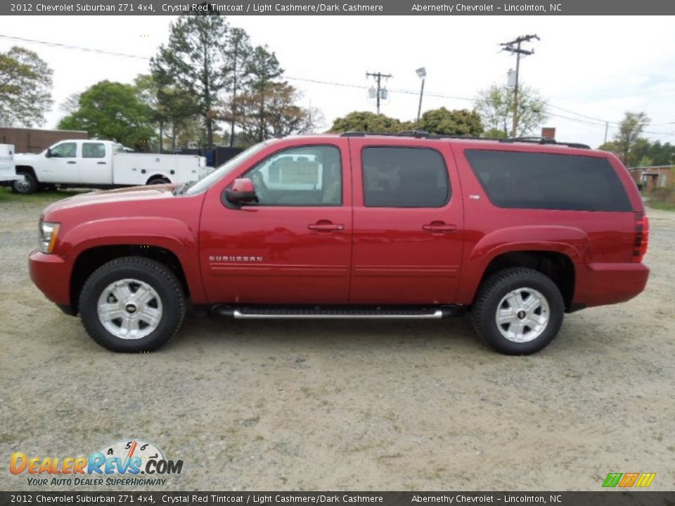 2012 Chevrolet Suburban Z71 4x4 Crystal Red Tintcoat / Light Cashmere/Dark Cashmere Photo #3