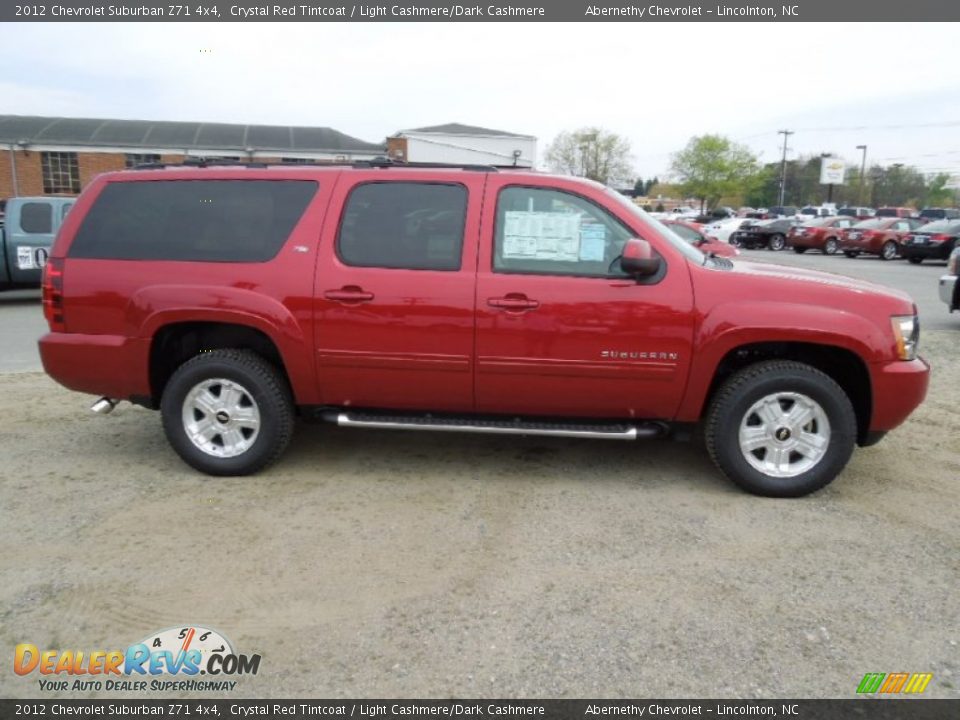 2012 Chevrolet Suburban Z71 4x4 Crystal Red Tintcoat / Light Cashmere/Dark Cashmere Photo #4