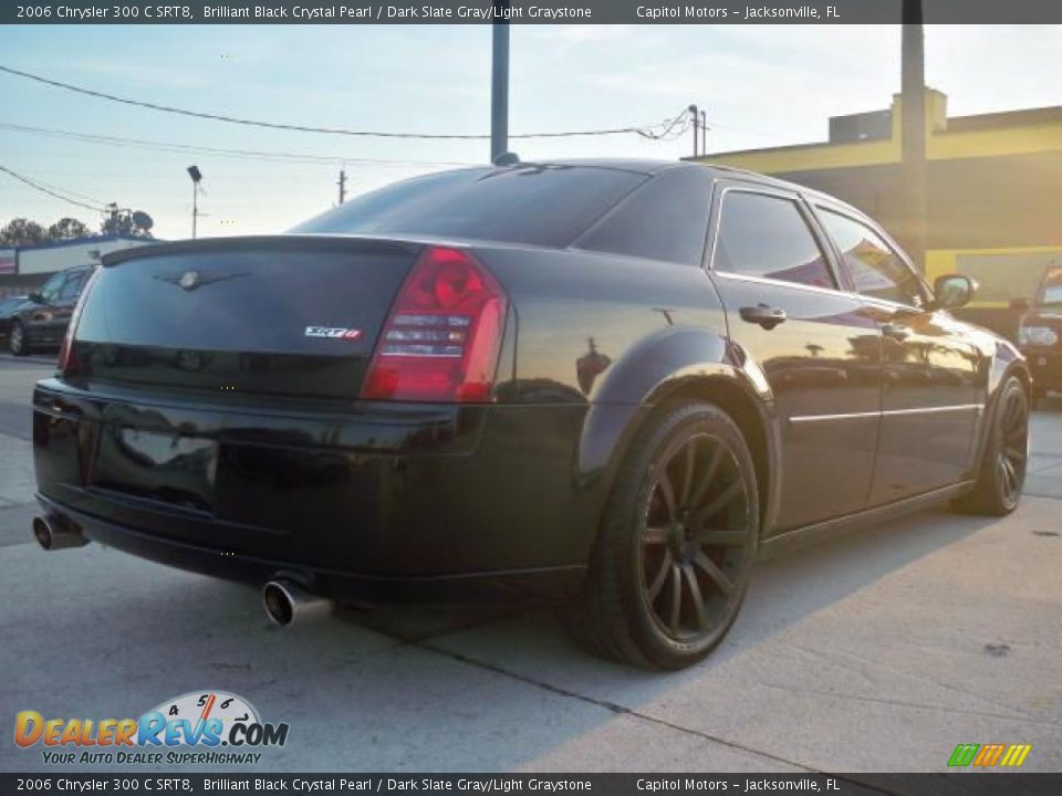 2006 Chrysler 300 C SRT8 Brilliant Black Crystal Pearl / Dark Slate Gray/Light Graystone Photo #5