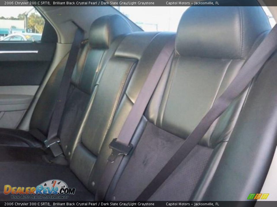 2006 Chrysler 300 C SRT8 Brilliant Black Crystal Pearl / Dark Slate Gray/Light Graystone Photo #8