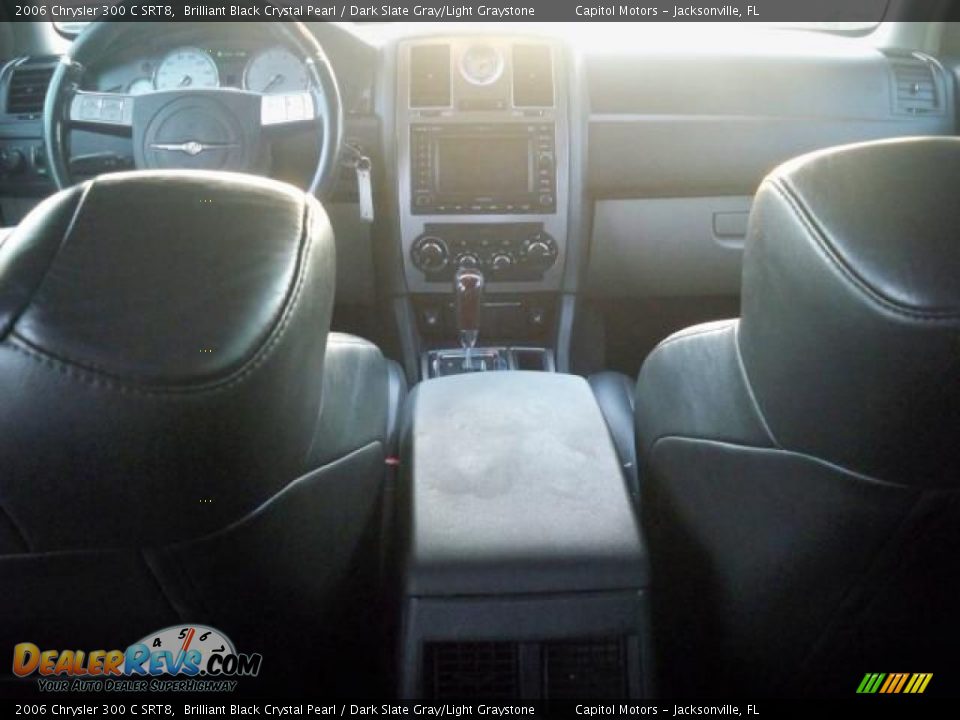 2006 Chrysler 300 C SRT8 Brilliant Black Crystal Pearl / Dark Slate Gray/Light Graystone Photo #10