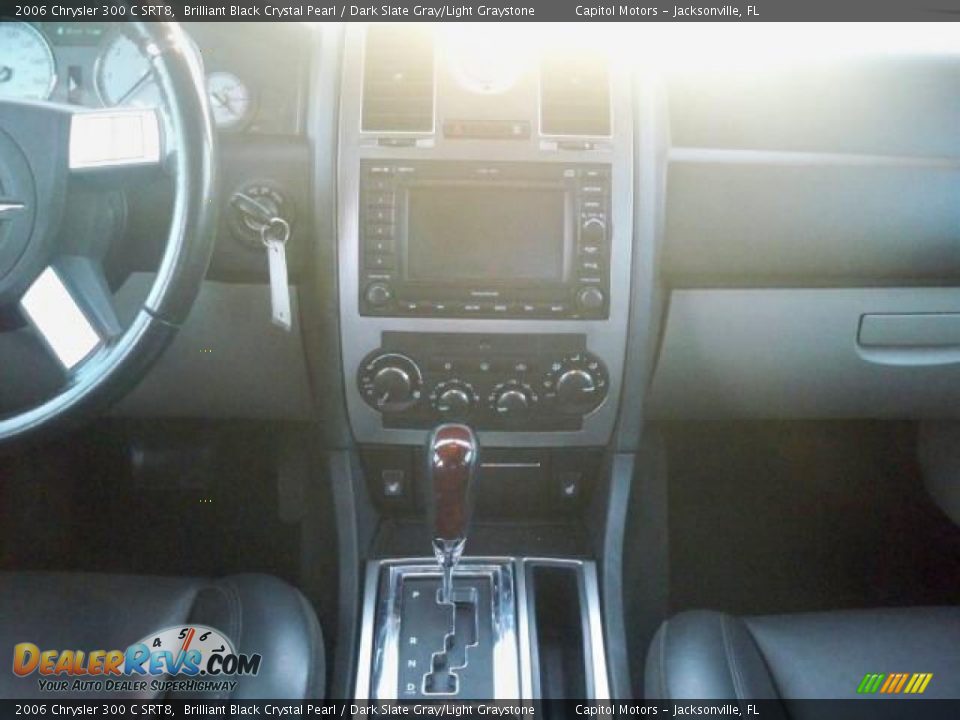 2006 Chrysler 300 C SRT8 Brilliant Black Crystal Pearl / Dark Slate Gray/Light Graystone Photo #11