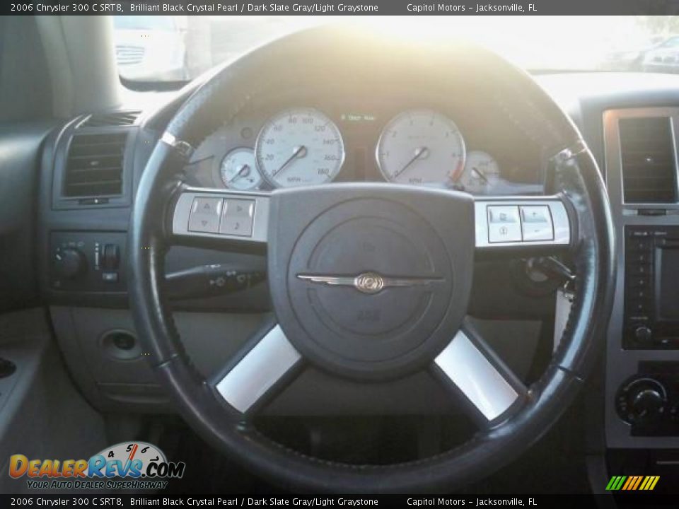 2006 Chrysler 300 C SRT8 Brilliant Black Crystal Pearl / Dark Slate Gray/Light Graystone Photo #14