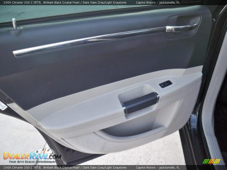 2006 Chrysler 300 C SRT8 Brilliant Black Crystal Pearl / Dark Slate Gray/Light Graystone Photo #15