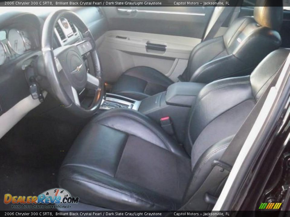 2006 Chrysler 300 C SRT8 Brilliant Black Crystal Pearl / Dark Slate Gray/Light Graystone Photo #16