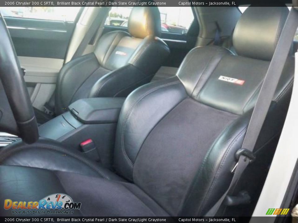2006 Chrysler 300 C SRT8 Brilliant Black Crystal Pearl / Dark Slate Gray/Light Graystone Photo #17