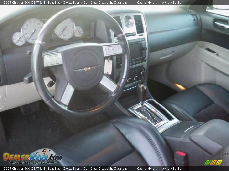 2006 Chrysler 300 C SRT8 Brilliant Black Crystal Pearl / Dark Slate Gray/Light Graystone Photo #18