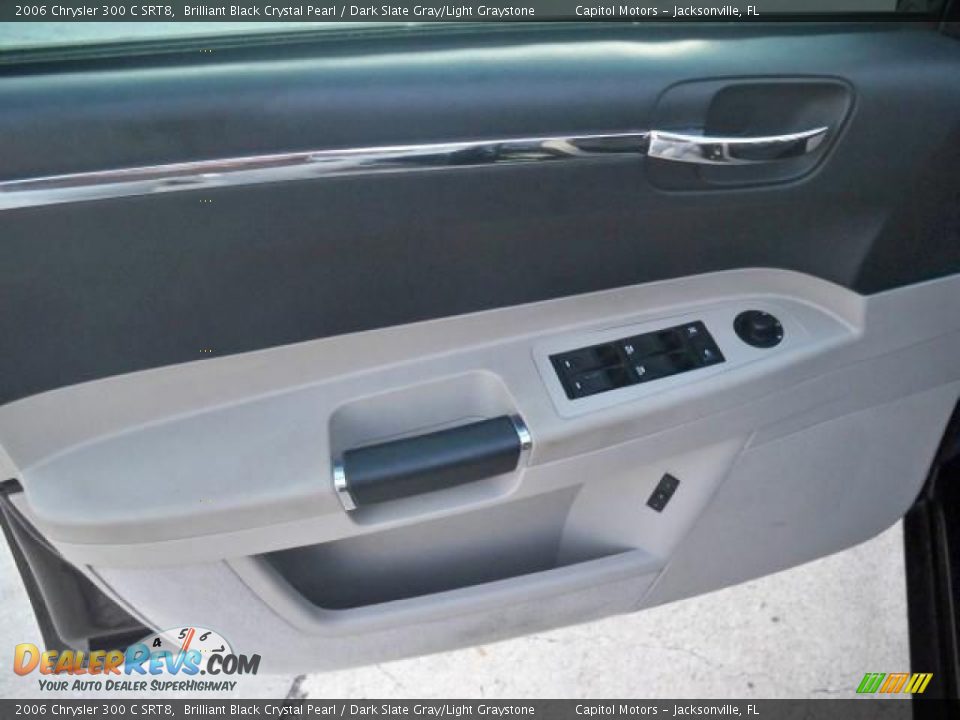 2006 Chrysler 300 C SRT8 Brilliant Black Crystal Pearl / Dark Slate Gray/Light Graystone Photo #22