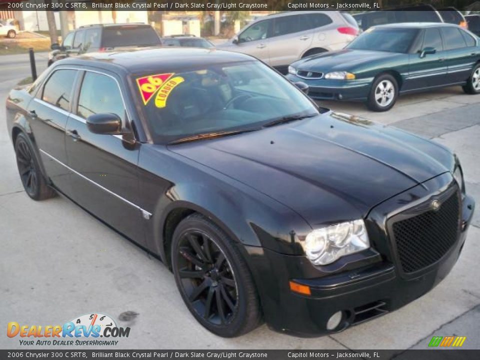 2006 Chrysler 300 C SRT8 Brilliant Black Crystal Pearl / Dark Slate Gray/Light Graystone Photo #30
